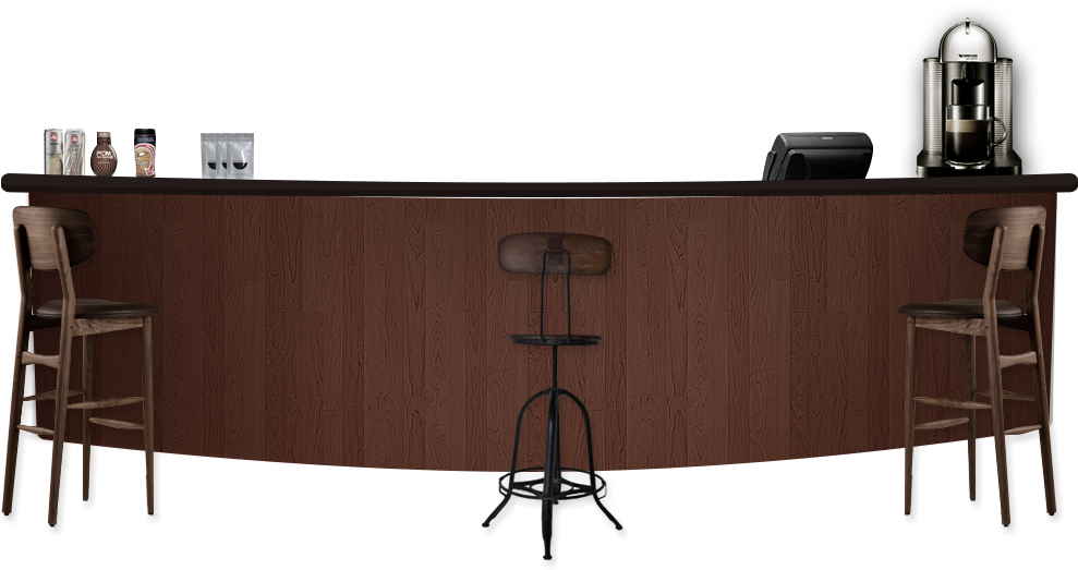 Mesa com xícaras de café
